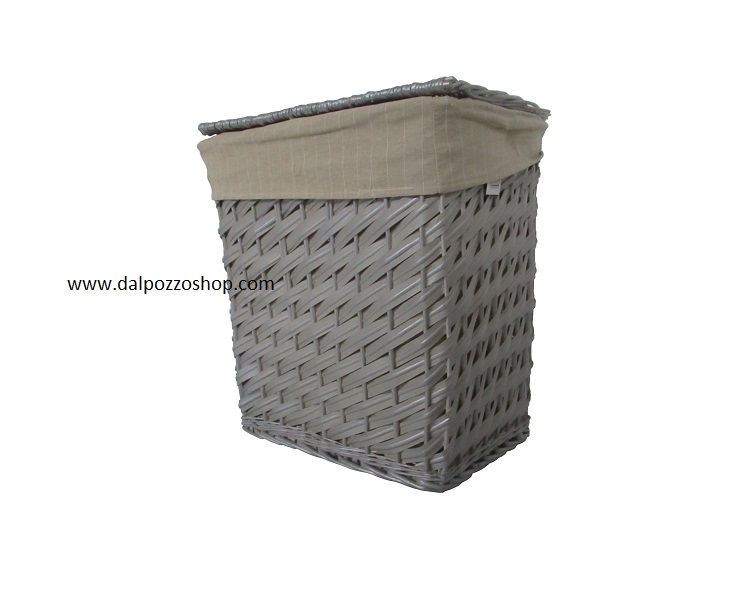 26-0034/1 CESTO PORTA BIANCHERIA RATTAN CM 40X28X53 H